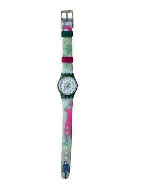 Swatch Women's 1991 Vintage  LL110 “High Speed” Ice Skating Snowflake Watch